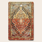 Burnt Orange Medallion Tabriz Rug Print Cutting Board Gallery Image 1