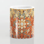 Burnt Orange Medallion Tabriz Rug Print Coffee Mug Gallery Image 4
