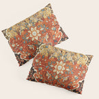 Burnt Orange Medallion Tabriz Rug Print Pillow Sham Gallery Image 3