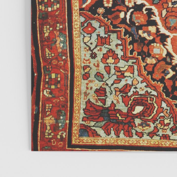 Burnt Orange Medallion Tabriz Rug Print Poster Gallery Image 3