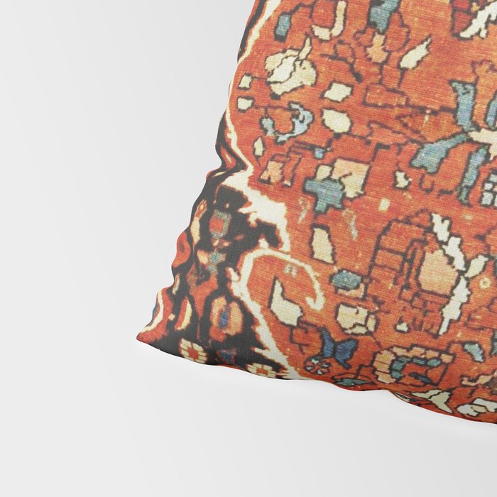 Burnt Orange Medallion Tabriz Rug Print Pillow Sham Gallery Image 4