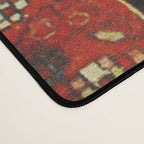 Burnt Orange Medallion Tabriz Rug Print Desk Mat Gallery Image 4