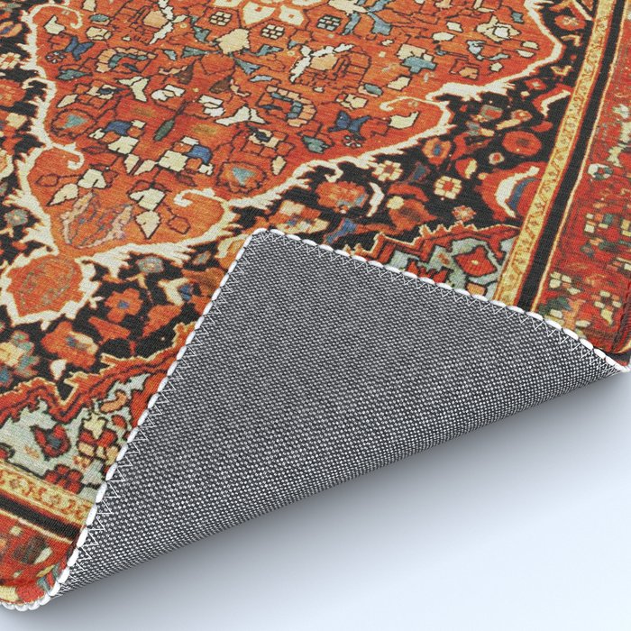 Burnt Orange Medallion Tabriz Rug Print Rug Gallery Image 4