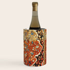 Burnt Orange Medallion Tabriz Rug Print Wine Chiller Gallery Image 3