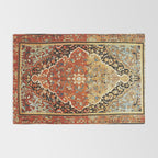 Burnt Orange Medallion Tabriz Rug Print Rug Gallery Image 2