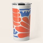 Coral Flowers & Ferns Travel Mug Gallery Image 1