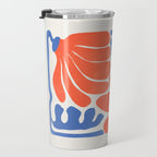 Coral Flowers & Ferns Travel Mug Gallery Image 3