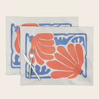 Coral Flowers & Ferns Placemat Gallery Image 1