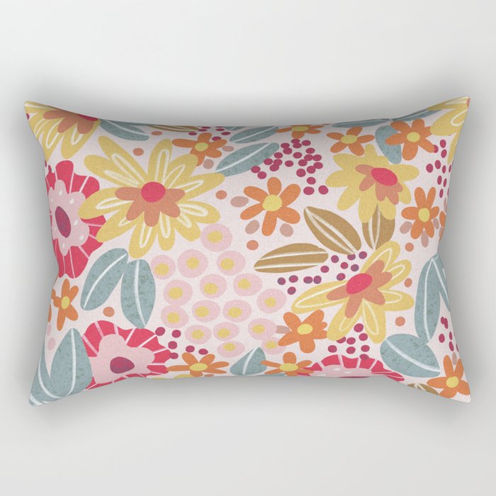 Alicia Pink Pattern Rectangular Pillow Gallery Image 2
