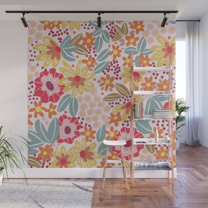 Alicia Pink Pattern Wall Mural Gallery Image 1