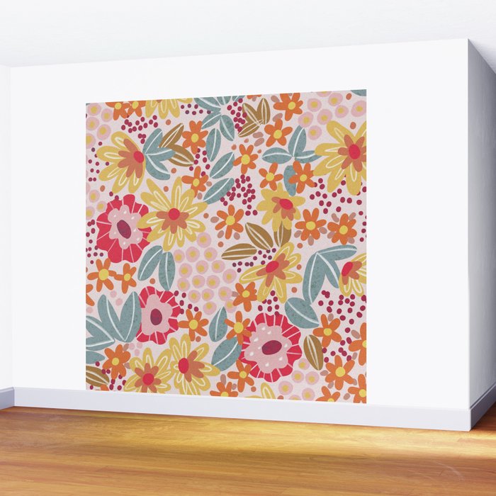 Alicia Pink Pattern Wall Mural Gallery Image 2