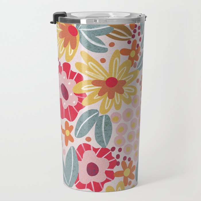 Alicia Pink Pattern Travel Mug Gallery Image 3