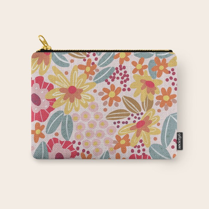 Alicia Pink Pattern Carry All Pouch Gallery Image 1