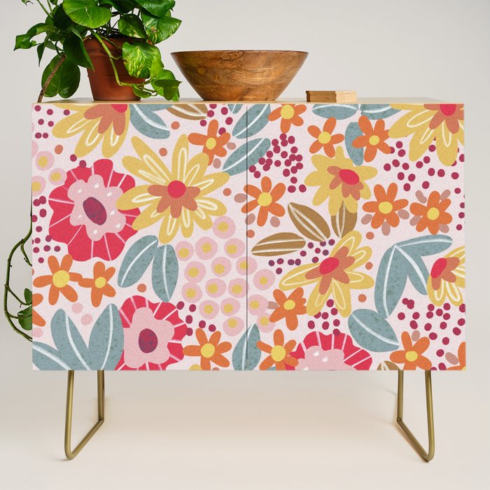 Alicia Pink Pattern Credenza Gallery Image 1