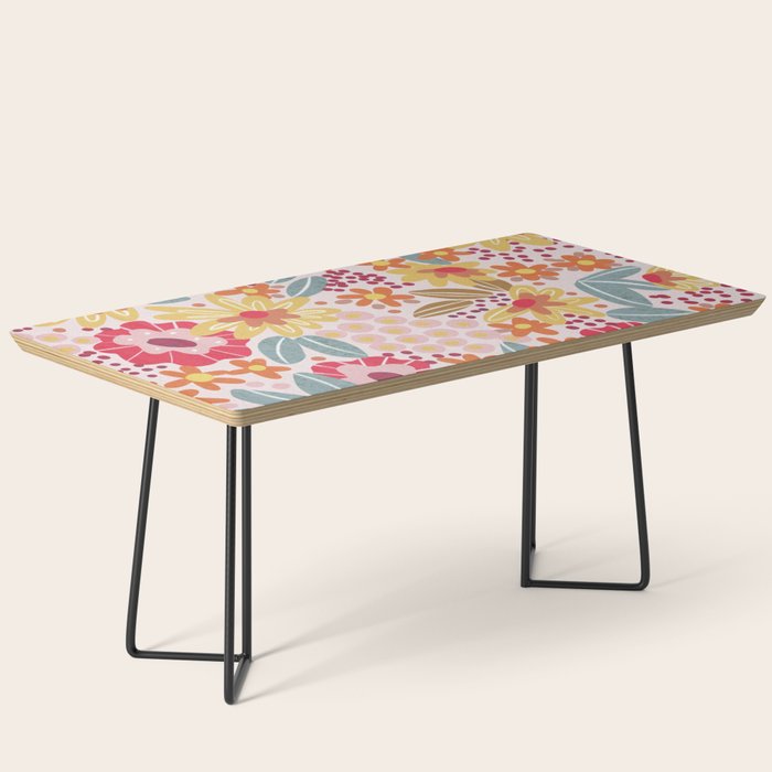 Alicia Pink Pattern Coffee Table Gallery Image 1