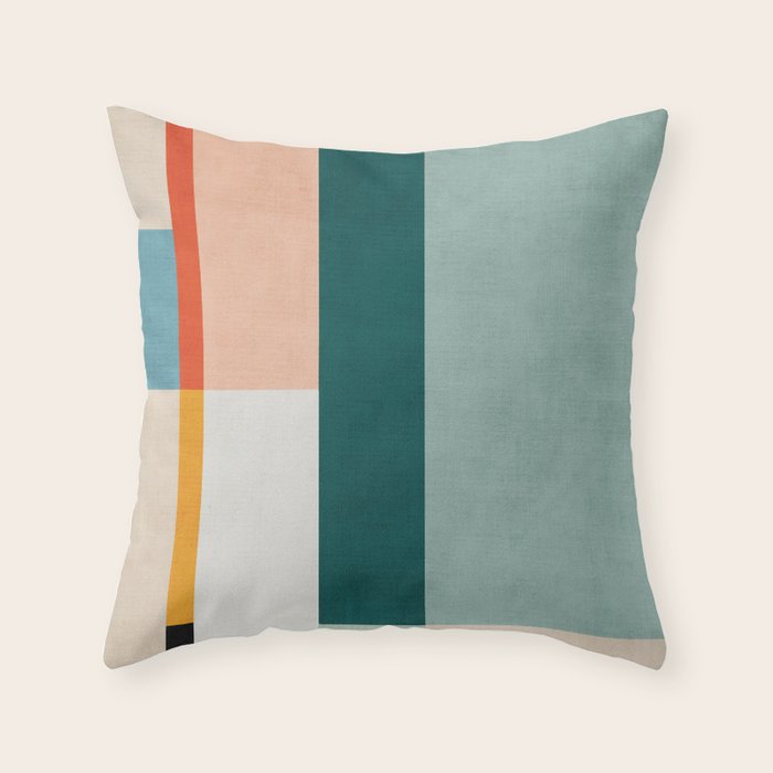 Modern Abstract Geometric Minimalist Artwork Throw Pillow Gallery Image 6