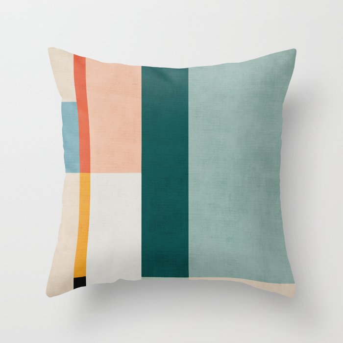 Modern Abstract Geometric Minimalist Artwork Throw Pillow Gallery Image 6