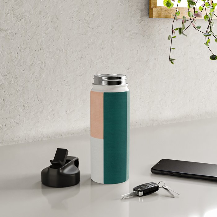 Modern Abstract Geometric Minimalist Artwork Water Bottle Gallery Image 4