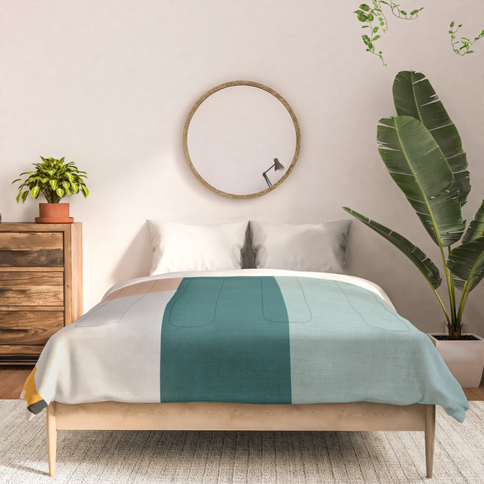 Modern Abstract Geometric Minimalist Artwork Comforter Gallery Image 3