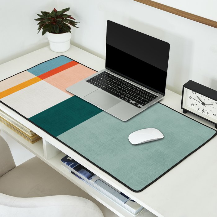 Modern Abstract Geometric Minimalist Artwork Desk Mat Gallery Image 2