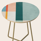 Modern Abstract Geometric Minimalist Artwork Side Table Gallery Image 2