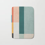 Modern Abstract Geometric Minimalist Artwork Bath Mat Gallery Image 1