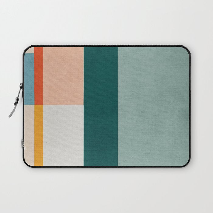Modern Abstract Geometric Minimalist Artwork Laptop Sleeve Gallery Image 1