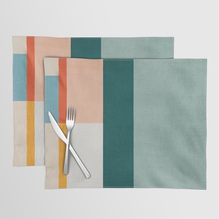 Modern Abstract Geometric Minimalist Artwork Placemat Gallery Image 1
