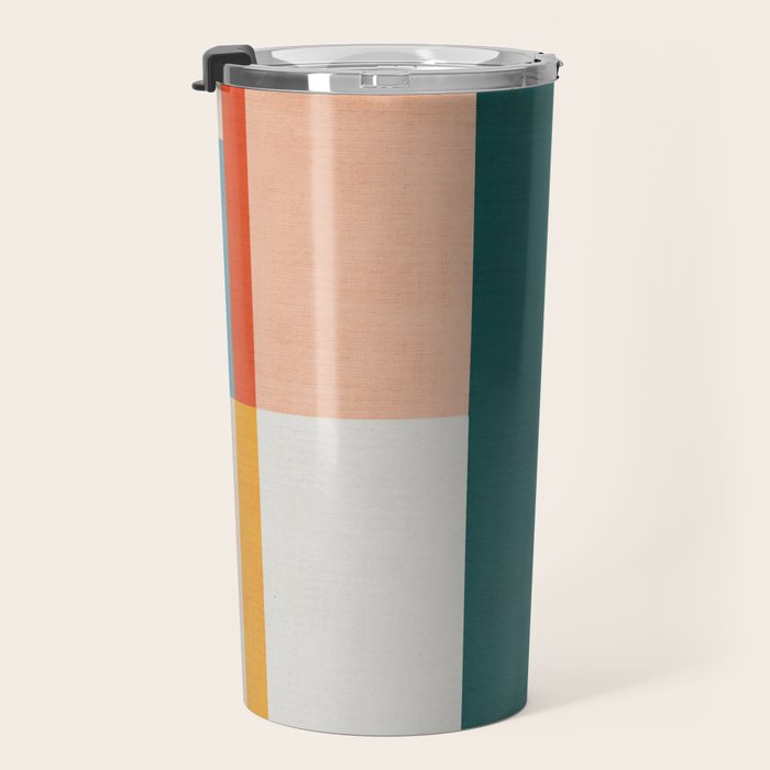 Modern Abstract Geometric Minimalist Artwork Travel Mug Gallery Image 3
