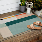 Modern Abstract Geometric Minimalist Artwork Outdoor Rug Gallery Image 2