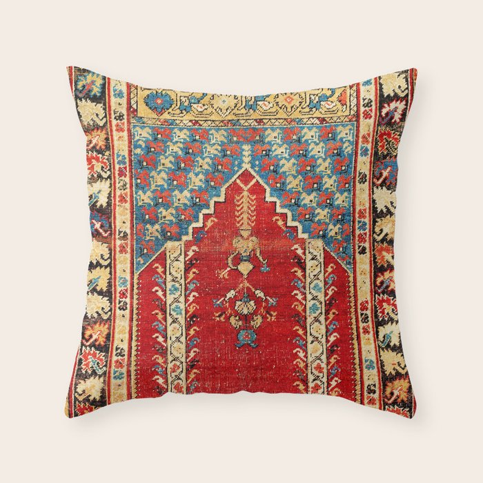 Kula West Anatolian Niche Rug Print Throw Pillow Gallery Image 1