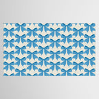 Elegant Blue Bow Pattern A Classic and Stylish Design Tablecloth Gallery Image 2