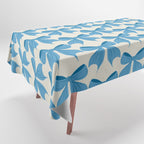 Elegant Blue Bow Pattern A Classic and Stylish Design Tablecloth Gallery Image 1