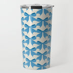 Elegant Blue Bow Pattern A Classic and Stylish Design Travel Mug Gallery Image 1