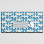 Elegant Blue Bow Pattern A Classic and Stylish Design Desk Mat Gallery Image 1