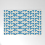 Elegant Blue Bow Pattern A Classic and Stylish Design Welcome Mat Gallery Image 1