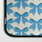 Elegant Blue Bow Pattern A Classic and Stylish Design Laptop Sleeve Gallery Image 3