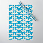 Elegant Blue Bow Pattern A Classic and Stylish Design Wrapping Paper Gallery Image 1