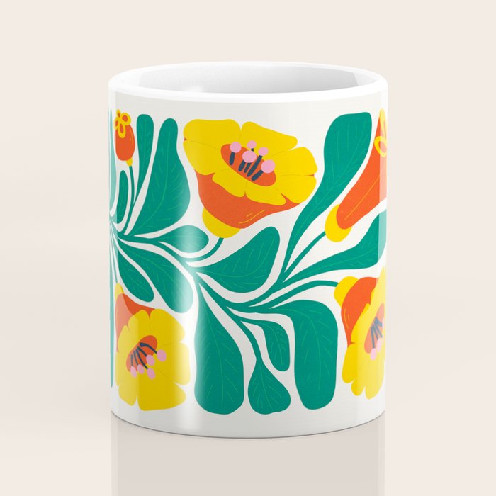 Orioles & Golden Poppy: Les Fleurs | Flower Market 04 | Spring Summer 23 Coffee Mug Gallery Image 4