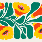 Orioles & Golden Poppy: Les Fleurs | Flower Market 04 | Spring Summer 23 Coffee Mug Gallery Image 2