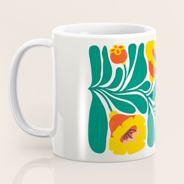 Orioles & Golden Poppy: Les Fleurs | Flower Market 04 | Spring Summer 23 Coffee Mug Gallery Image 3