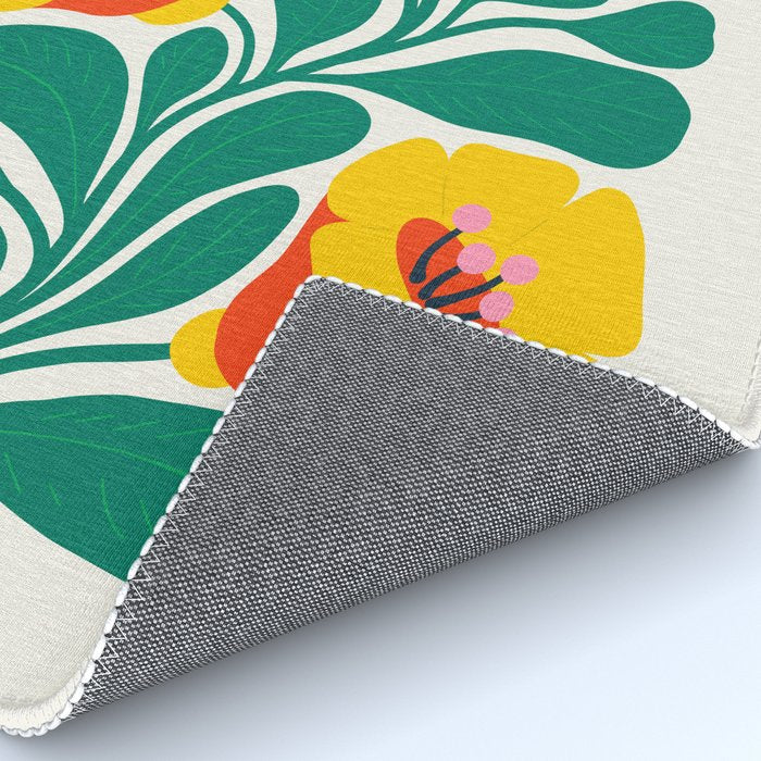 Orioles & Golden Poppy: Les Fleurs | Flower Market 04 | Spring Summer 23 Rug Gallery Image 4