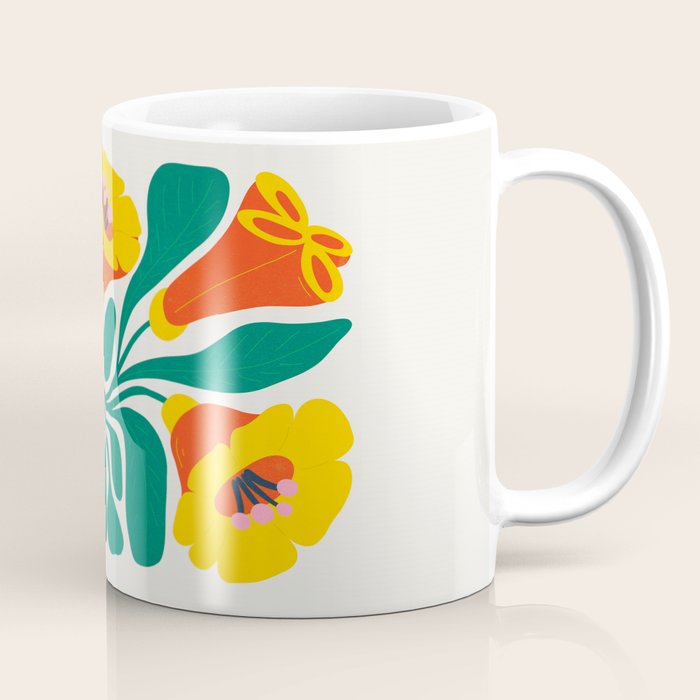 Orioles & Golden Poppy: Les Fleurs | Flower Market 04 | Spring Summer 23 Coffee Mug Gallery Image 1