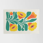 Orioles & Golden Poppy: Les Fleurs | Flower Market 04 | Spring Summer 23 Rug Gallery Image 2