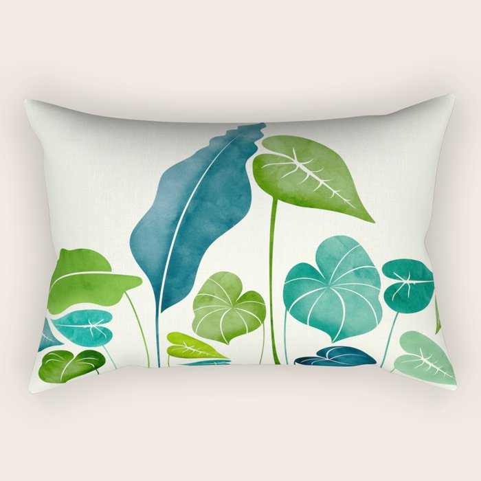 Tropical Plant Study Rectangular Pillow Gallery Image 1