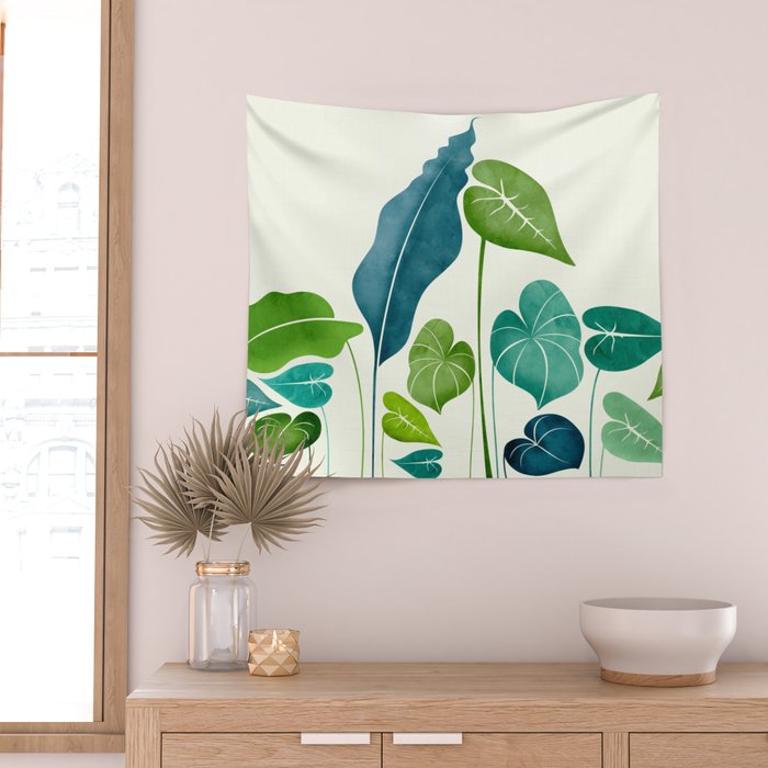 Tropical Plant Study Wall Tapestry Gallery Image 2