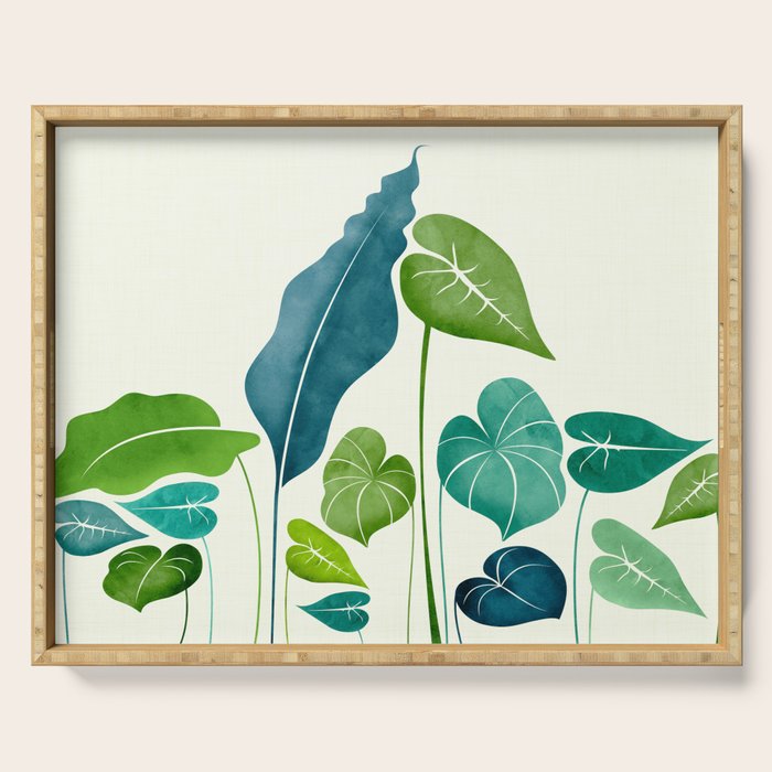 Tropical Plant Study Serving Tray Gallery Image 1