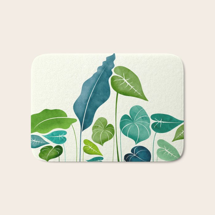 Tropical Plant Study Bath Mat Gallery Image 1