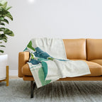 Tropical Plant Study Throw Blanket Gallery Image 1