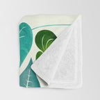 Tropical Plant Study Throw Blanket Gallery Image 3